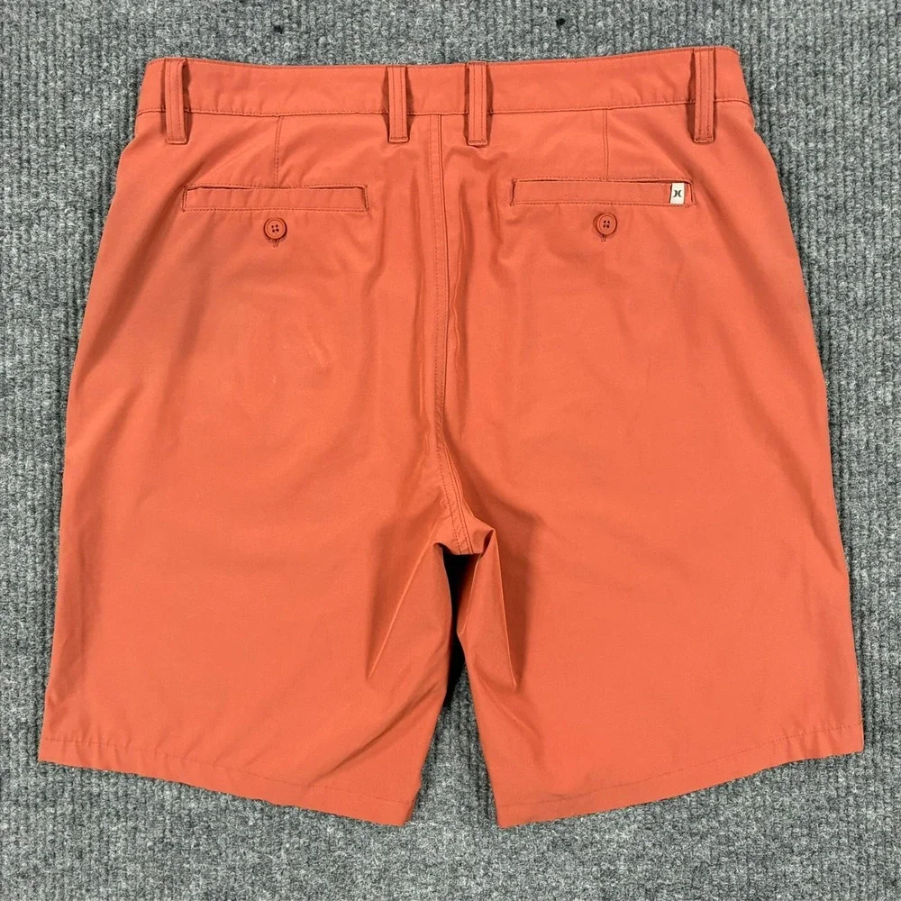 Hurley Phantom Mens Board Shorts Size 36 Orange Performance Surf Swim Lined
